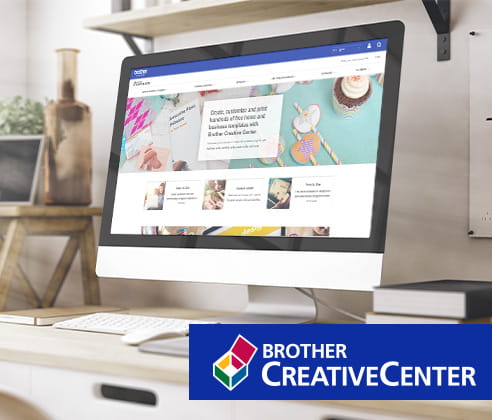 Brother Creative Center website on computer monitor