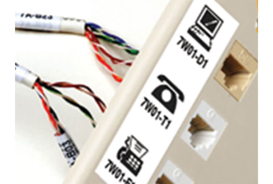 Exposed twisted multi-color wires connected to ports