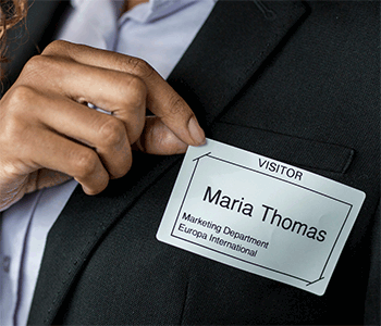 Label template name tag