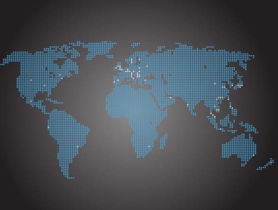 Digital map outlining manufacturing facilities