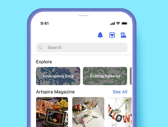 ArtSpira app screenshot with search bar