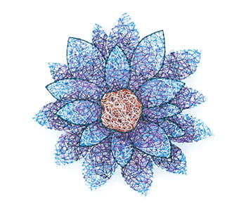 Blue flower design