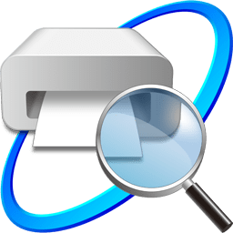 Brother Network Repair icon with printer and magnifying glass