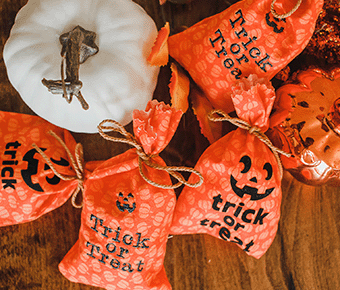 Trick or treat bags sewing project
