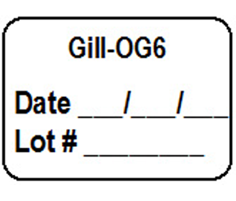 Gill OG6 label