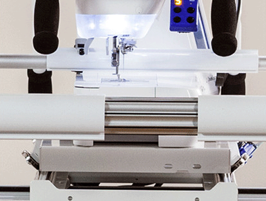Photo of THE Dream Fabric Frame's smooth gliding carriage system