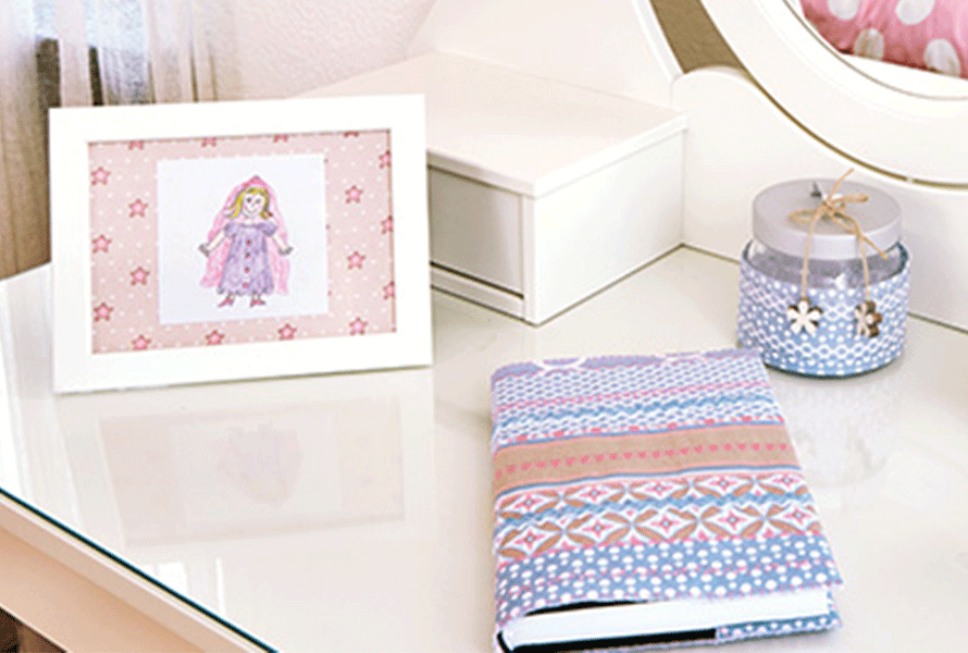 Small, framed embroidery project
