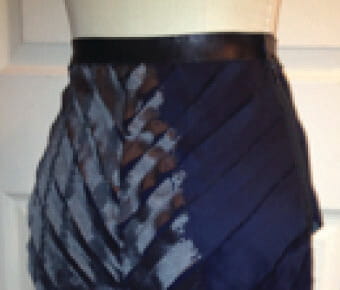 Feathered skirt on mannequin