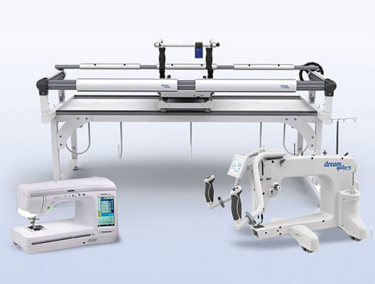THE Dream Fabric Frame shown with other compatible Brother machines