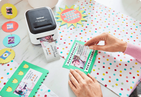 Colorful photo tags