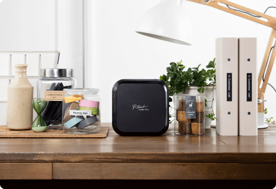 P-touch Cube Plus on desk