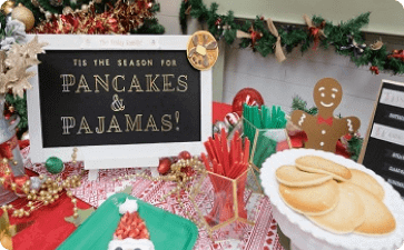 Pancakes and pajamas party