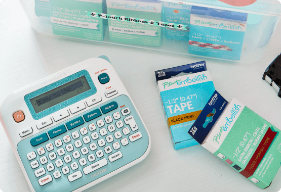 P-touch Embellish and ribbon boxes