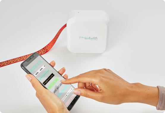 P-touch Embellish Elite with mobile application