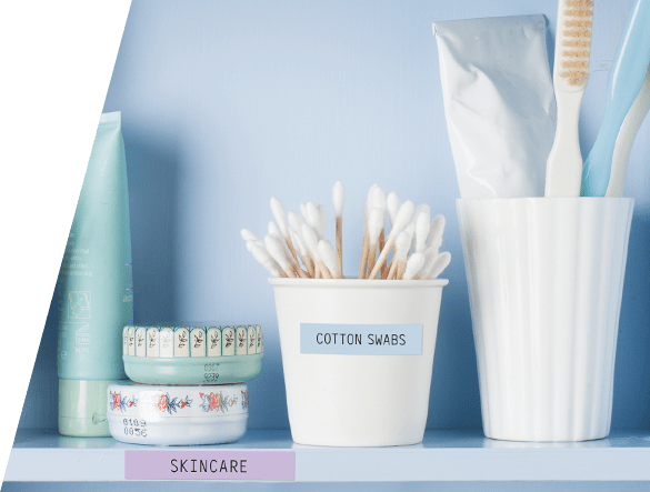 Tidy toiletry shelf