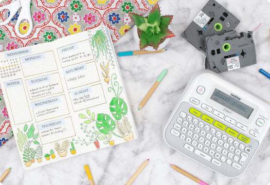 Day planner labeled