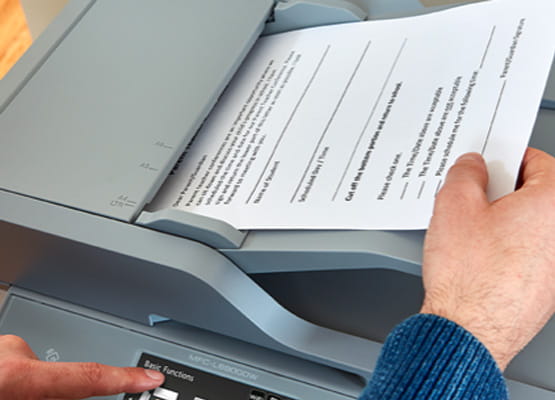 Paper loading into printer
