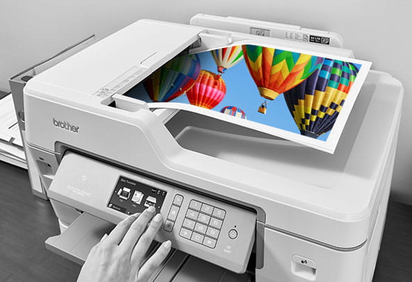 Brother printer scanning color image